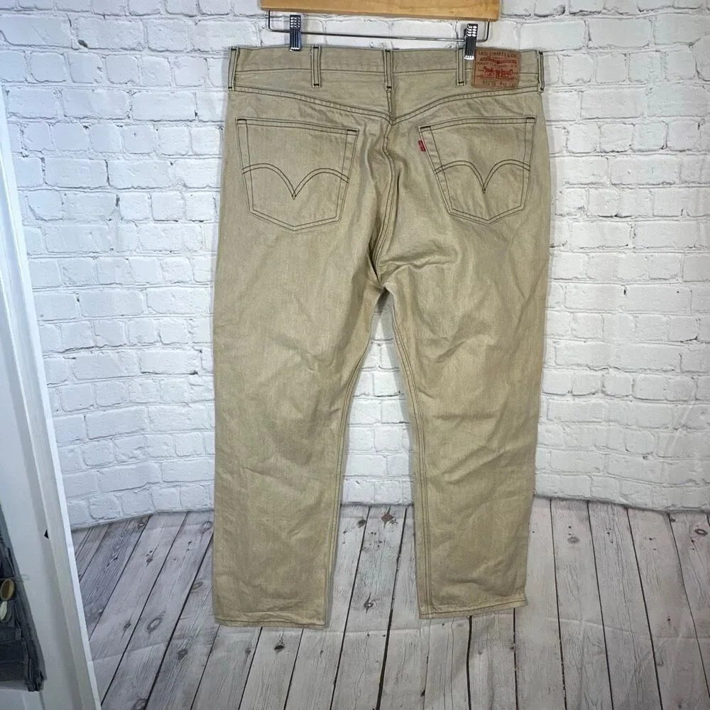 Levi’s Men’s 501 XX Jeans Mens Tan Straight‎ Fit Pants Chino